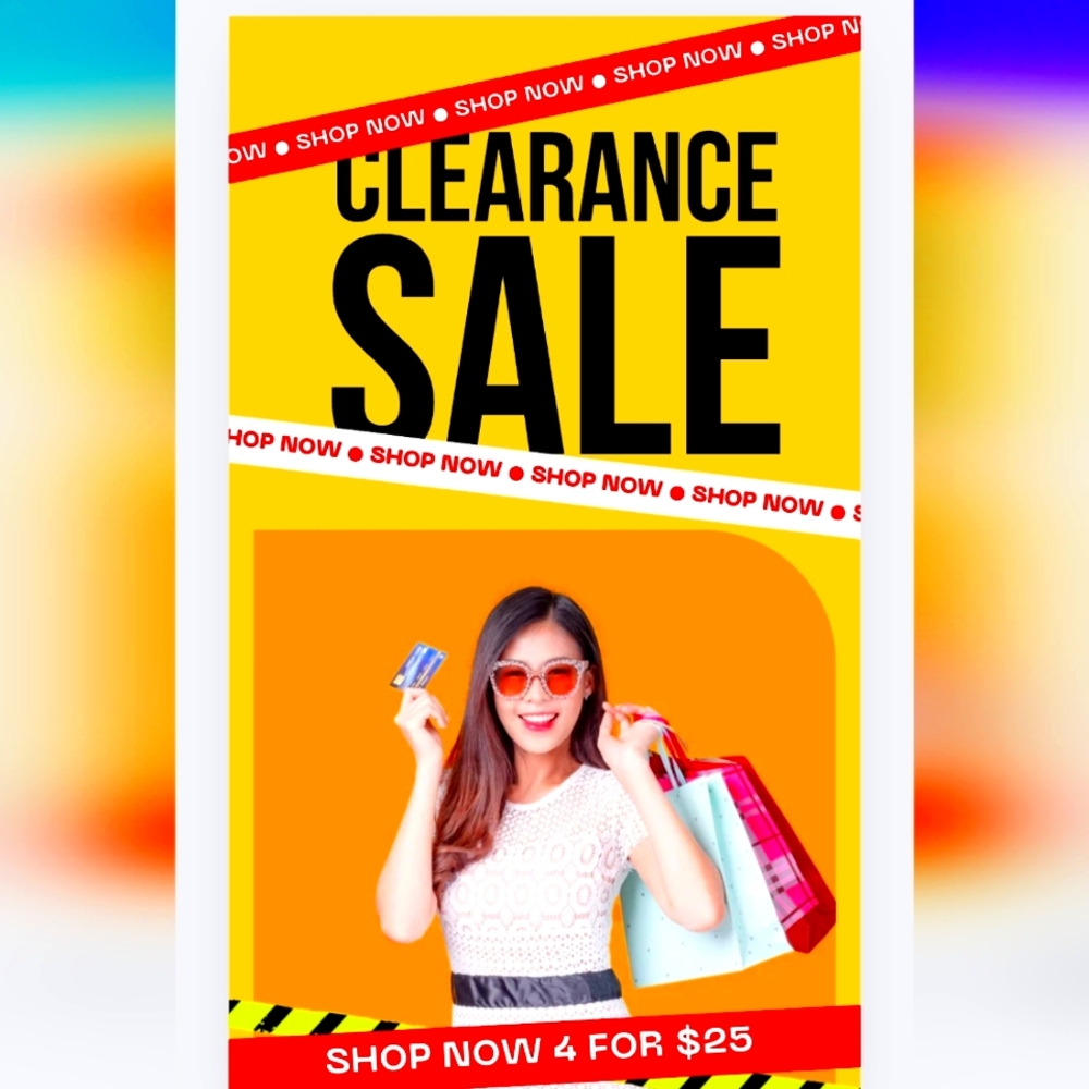 Clearance Sale Shop Closet NOW 4 FOR $25